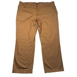 Duluth‎ Trading Flex Fire Hose Relaxed Carpenter Pants 46x32 Brown Canvas NWOT